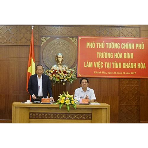 Phó Thủ tướng Thường trực Trương Hòa Bình: Sớm hoàn thiện Đề án thành lập đơn vị hành chính - kinh tế đặc biệt Bắc Vân Phong